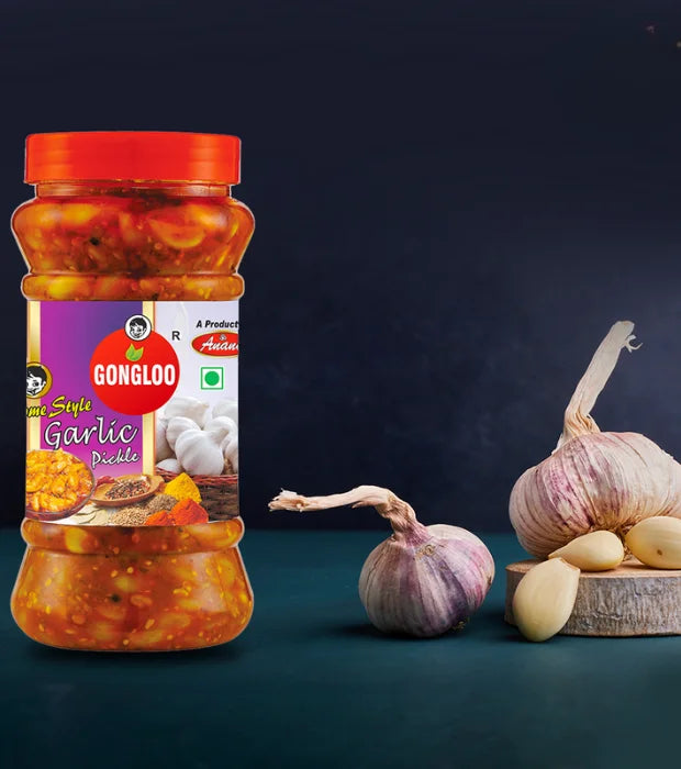 Bold and Spicy Combo – Garlic Pickle (400 gm) + Red Chilli Pickle (400 gm) | Gongloo
