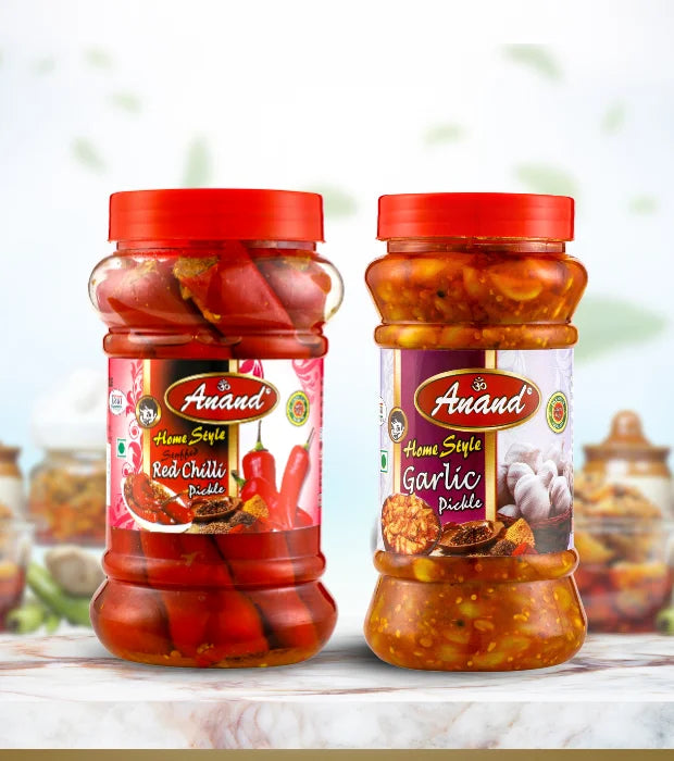 Bold and Spicy Combo – Garlic Pickle (400 gm) + Red Chilli Pickle (400 gm) | Gongloo