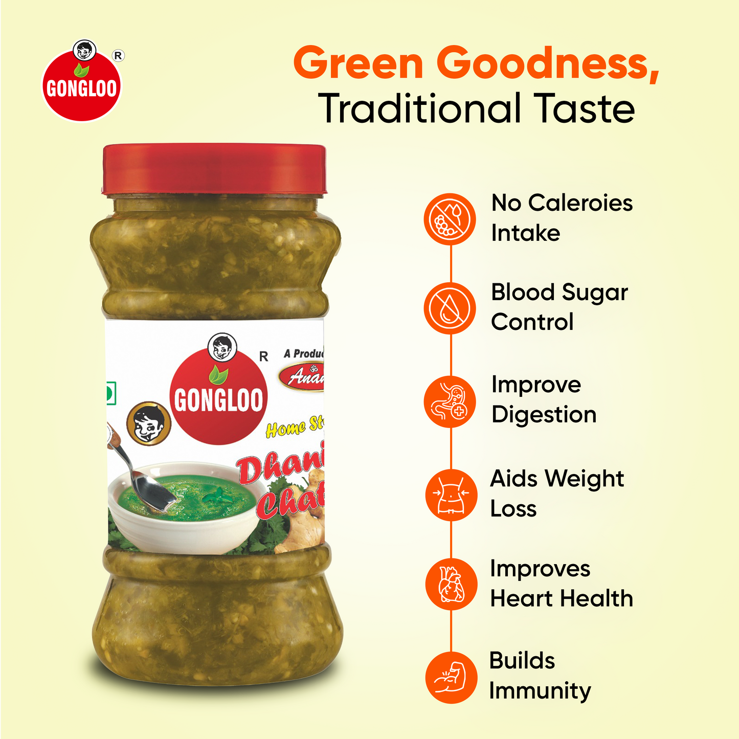 Homemade Dhaniya Chutney – Tangy, Fresh & Preservative-Free | Gongloo