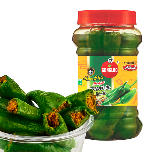 Green Chilli (Stuff) Pickle Handcrafted Pickle with Pure Spices