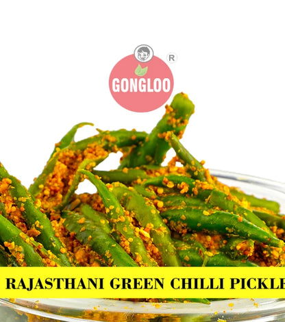 Rajasthani Green Chilli Pickle(300 gm) (Pack of 3)